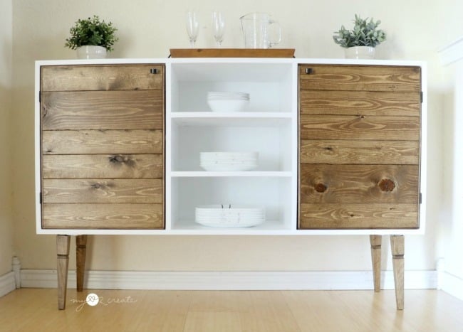 Rustic white online buffet